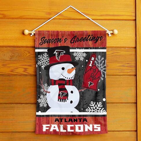 Atlanta Falcons Holiday Winter Snow Garden Flag Double Sided Banner in Kuwait