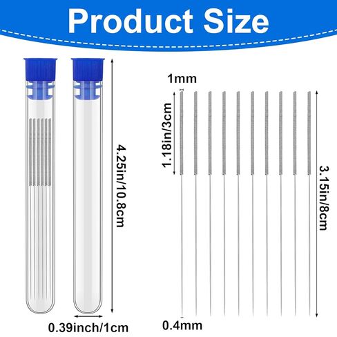50 Pieces 3D Printer Nozzle Cleaning Needles Kit 0.4mm Stainless Steel Precision Cleaning Tool for 3D Printer Accessory for Clogged Nozzle Maintenance in Kuwait