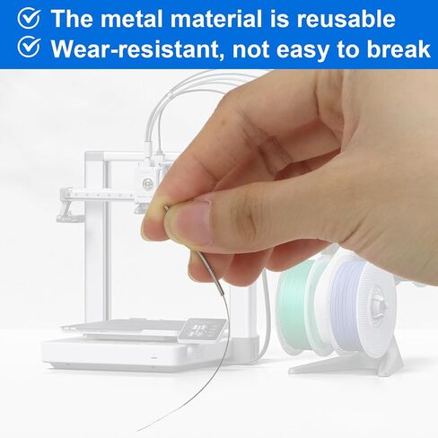 50 Pieces 3D Printer Nozzle Cleaning Needles Kit 0.4mm Stainless Steel Precision Cleaning Tool for 3D Printer Accessory for Clogged Nozzle Maintenance in Kuwait