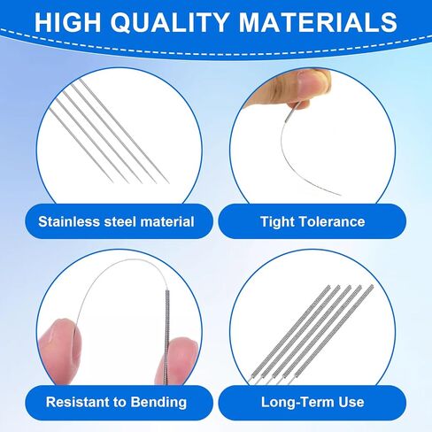 50 Pieces 3D Printer Nozzle Cleaning Needles Kit 0.4mm Stainless Steel Precision Cleaning Tool for 3D Printer Accessory for Clogged Nozzle Maintenance in Kuwait