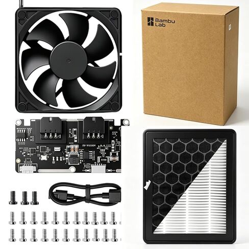 Original Bamboo P2S External Exhaust Fan + Replacement HEPA+Activated Carbon P2S Filter –P2S External Exhaust Fan kit Smart Auto Mode, Reduces UFPs, VOCs & Odors Upgrade P2S Air Filter System in Kuwait