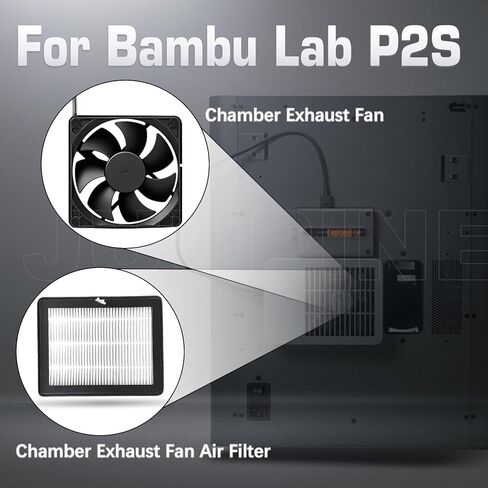 Original Bamboo P2S External Exhaust Fan + Replacement HEPA+Activated Carbon P2S Filter –P2S External Exhaust Fan kit Smart Auto Mode, Reduces UFPs, VOCs & Odors Upgrade P2S Air Filter System in Kuwait