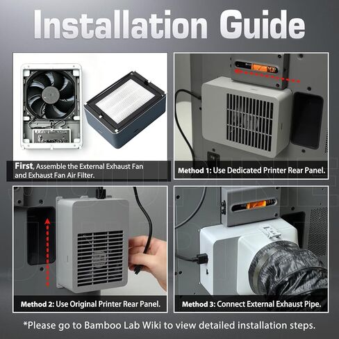 Original Bamboo P2S External Exhaust Fan + Replacement HEPA+Activated Carbon P2S Filter –P2S External Exhaust Fan kit Smart Auto Mode, Reduces UFPs, VOCs & Odors Upgrade P2S Air Filter System in Kuwait