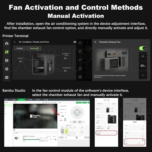 Original Bamboo P2S External Exhaust Fan + Replacement HEPA+Activated Carbon P2S Filter –P2S External Exhaust Fan kit Smart Auto Mode, Reduces UFPs, VOCs & Odors Upgrade P2S Air Filter System in Kuwait