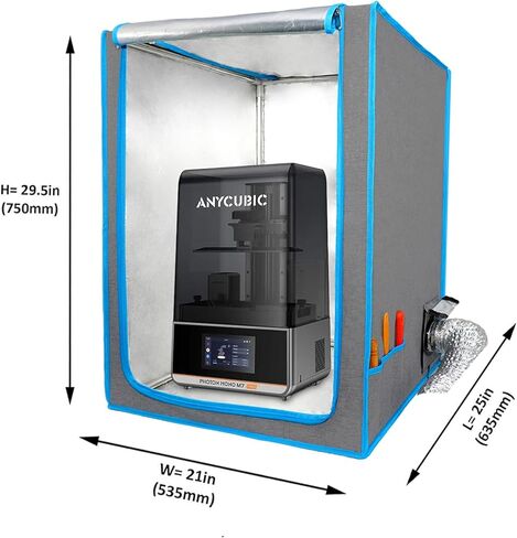 Resin 3D Printer Enclosure with Ventilation Kit Speed Control Vent Dustproof Cover Tent Compatible with ELEGOO Saturn 4 Ultra Mars 5 Ultra, Ender 3 V3 SE/KE/Ender3 Pro/Ender 3 V2/S1/Neo 3D Printer in Kuwait