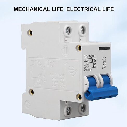 Tyenaza DC Miniature Circuit Breaker, 2 Pole 500V 25A Circuit Breaker B Type DIN Rail Circuit Breaker for Solar Photovoltaic Syst in Kuwait
