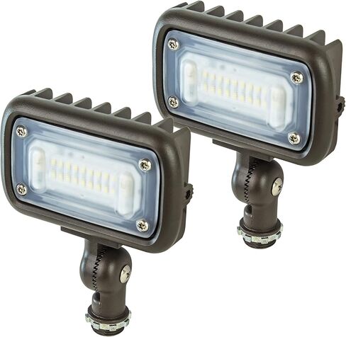 Newhouse Lighting WW15BRZ 16-Watt Outdoor Die-Cast Aluminum LED Wall Wash Flood, Weatherproof Landscape Lighting 1500 Lumens, 3000K Warm White, 120V, 1/2" Knuckle Mount, Bronze in Kuwait