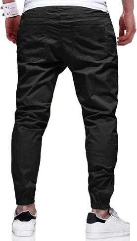 Men Joggers Chino Cargo Pants Hiking Outdoor Recreation Pants Twill Fitness Track Jogging Pants Golf Cotton Pants in Saudi Arabia