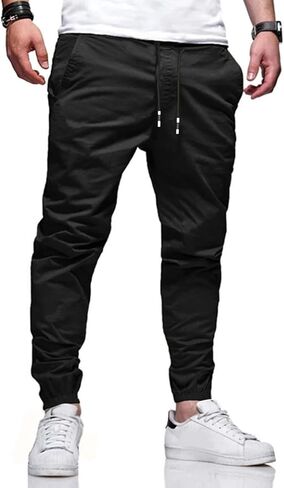 Men Joggers Chino Cargo Pants Hiking Outdoor Recreation Pants Twill Fitness Track Jogging Pants Golf Cotton Pants in Saudi Arabia