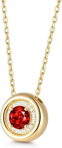 KSTYLE Gold Birthstone Necklace for Women 14K Gold Plated 925 Sterling Silver Pendant Necklaces for Women Dainty Personalized Round Gemstone Jewelry Birthday Gifts for Her Wife Mom Daughter in Saudi Arabia