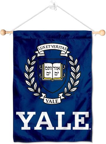 لافتة حائط على شكل نافذة Yale Bulldogs علم معلق مع كوب شفط in Kuwait