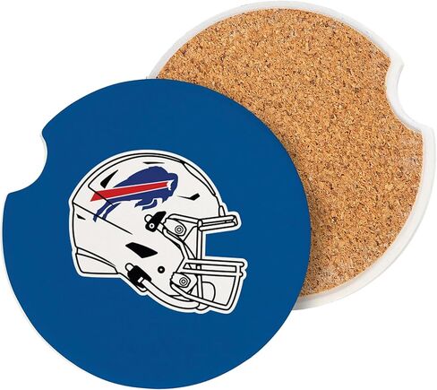 مجموعات قواعد السيارة من NFL Buffalo Bills، 4 قطع (عبوتان من قطعتين)، حشوات حامل أكواب من حجر السيراميك الماص، سجادات مشروبات قابلة للإزالة للسيارات وسيارات الدفع الرباعي والشاحنات، وإكسسوارات سيارات كرة القدم in Kuwait