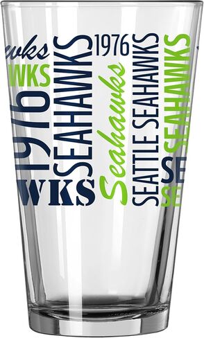 شعار العلامات التجارية سياتل سي هوكس 16oz. زجاج نصف لتر من روح الفريق in Kuwait