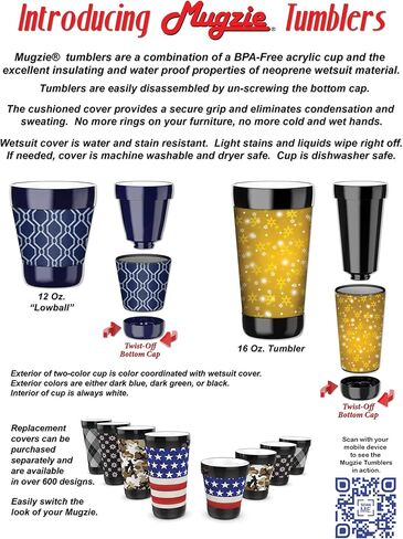 كوب السفر Mugzie سعة 16 أونصة - كوب للشرب مع غطاء بذلة معزول قابل للإزالة - القطارات واللافتات - صورة دان موريس in Kuwait