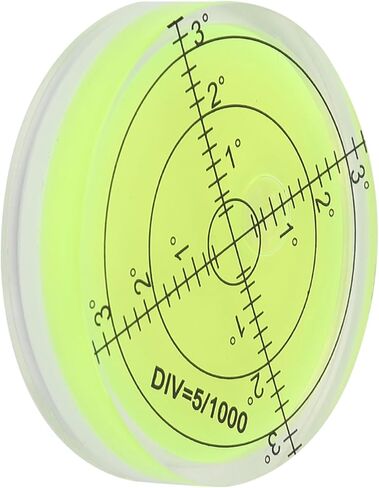 60mm Diameter Measuring Tool, Round Level Bubble with Scale, Crystal Clear Compact Level Tool for Camera Platform Balance, Ideal for Precision Measurement in Kuwait