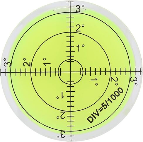 60mm Diameter Measuring Tool, Round Level Bubble with Scale, Crystal Clear Compact Level Tool for Camera Platform Balance, Ideal for Precision Measurement in Kuwait
