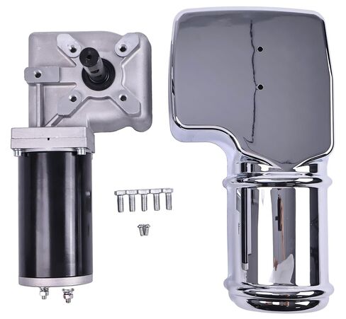 JZGRDN 12V 1.2 HP 40 RPM 90:1 900 Watt Dump Truck Roll Tarp Motor with Chrome Cover in Kuwait