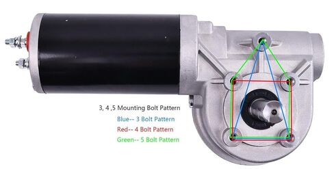 JZGRDN 12V 1.2 HP 40 RPM 90:1 900 Watt Dump Truck Roll Tarp Motor with Chrome Cover in Kuwait