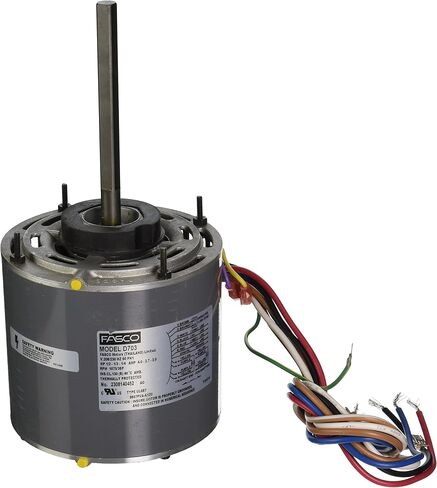 Fasco D703 5.6 بوصة إطار مفتوح ومكثف سبليت دائم محرك منفاخ الدفع المباشر مع محمل الأكمام، 1/2-1/3-1/4HP، 1075 دورة في الدقيقة، 208-230 فولت، 60 هرتز، 4-2.7-2 أمبير in Kuwait