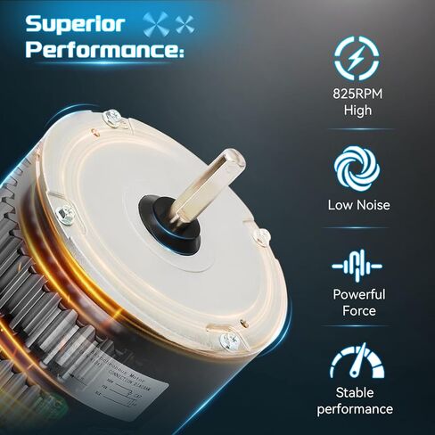 MOT18688 Condenser Fan Motor 1/8 HP 208-230V 825 RPM Replacement for Trane, Replaces MOT12215, MOT12004, MOT10514, HVAC Fan Motor in Kuwait