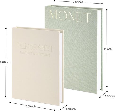 Decorative Books Set of 2 - Aesthetic Faux Book Storage Box for Coffee Table Decor Photo & Keepsake Organizer Modern Home Accent in Saudi Arabia