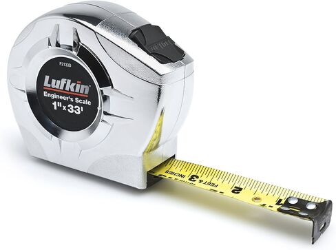 Lufkin P2133D Power Return Engineer's Tape, 1-Inch by 33-Feet, Chrome in Kuwait