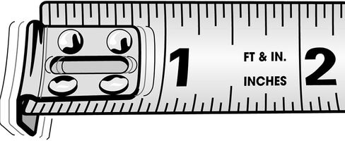 Lufkin P2133D Power Return Engineer's Tape, 1-Inch by 33-Feet, Chrome in Kuwait