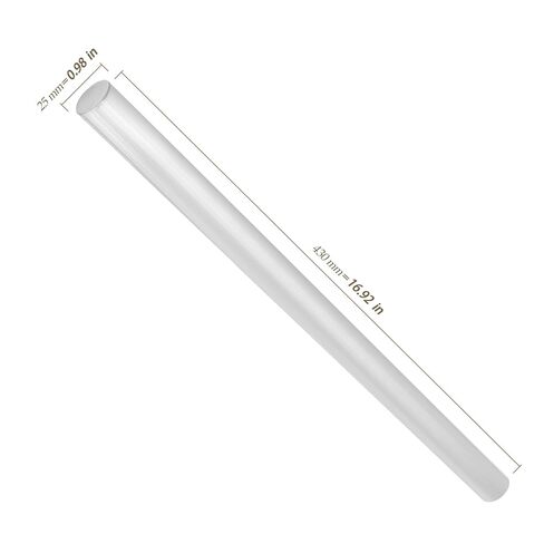HEIHAK2 Pcs 25x430mm (1x 17 inch) Aluminum Rods, 6061 T6511 Solid Mill Stock Aluminum Round Bar in Kuwait