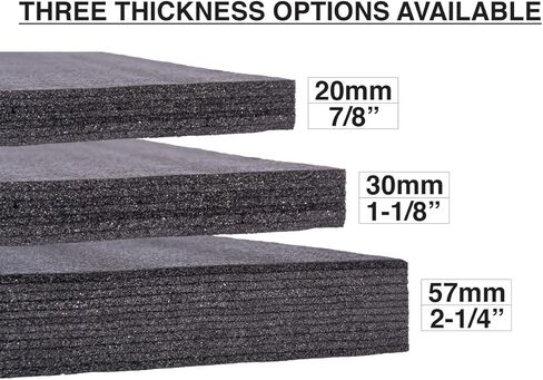 Econo Foam ™ رغوة ذات طبقات سوداء مقاس 24 بوصة × 48 بوصة لمشاريع كايزن (57 مم - 2-1/4، أسود) in Kuwait