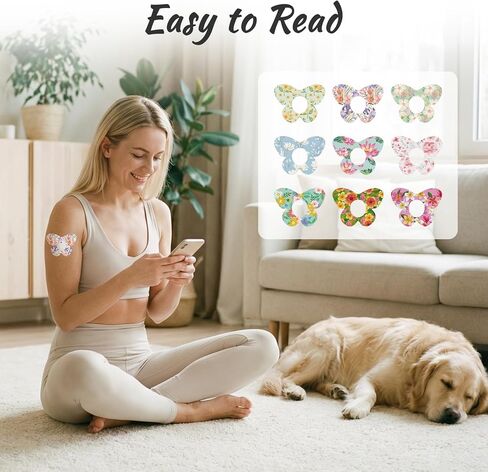 36 قطعة من الرقع المقاومة للماء لجهاز Dexcom G7، أغطية مستشعر لاصق CGM ملصقات شريطية مع فتحة، أغطية مستشعر مسبقة القطع لملحقات Dexcom G7، لا تسبب الحساسية وقابلة للتنفس، زهور in Kuwait