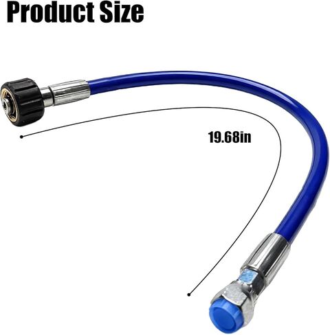 24W830 Airless Sprayer Piston Pump Side Tube Fit for Graco 390 395 490 495 595 PC, Coupled Hose Blue 0.5 inch in Kuwait