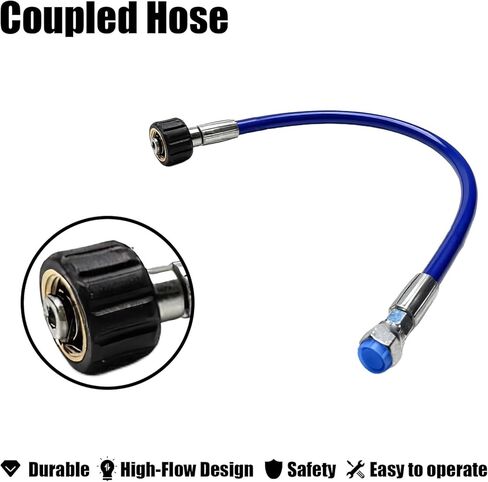 24W830 Airless Sprayer Piston Pump Side Tube Fit for Graco 390 395 490 495 595 PC, Coupled Hose Blue 0.5 inch in Kuwait