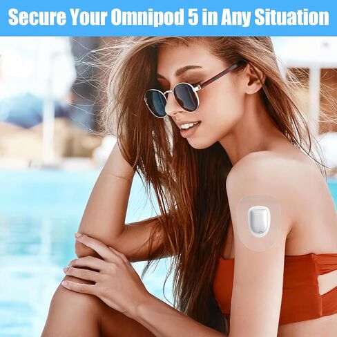 60 حزمة من الرقع الزائدة المتوافقة مع Omnipod 5، أغطية مستشعرات لاصقة مقاومة للماء والعرق للاستخدام مع Omnipod 5، لا تسبب الحساسية وخالية من اللاتكس، تدوم طويلاً، شفافة in Kuwait