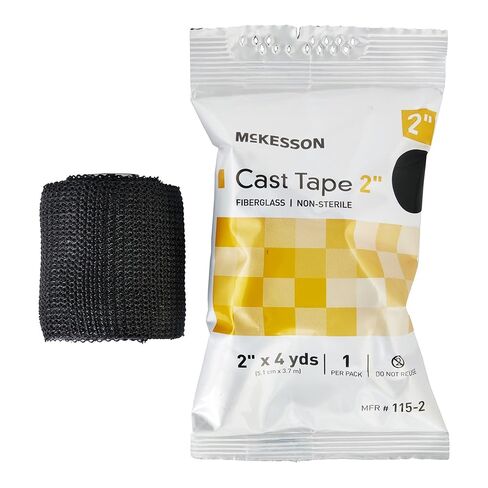 McKesson Cast Tape, Fiberglass, Black, 2 in x 4 yds, 1 Count, 10 Packs, 10 Total in Kuwait