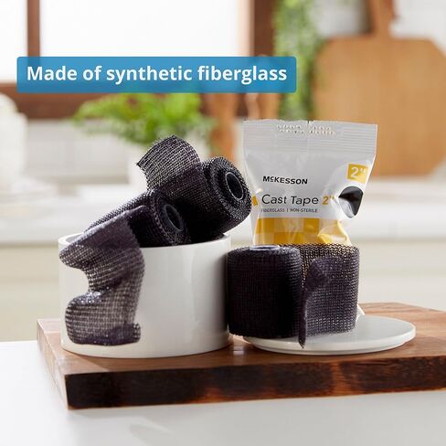 McKesson Cast Tape, Fiberglass, Black, 2 in x 4 yds, 1 Count, 10 Packs, 10 Total in Kuwait