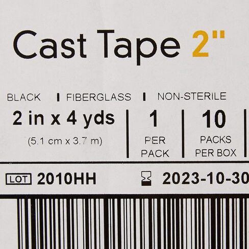 McKesson Cast Tape, Fiberglass, Black, 2 in x 4 yds, 1 Count, 10 Packs, 10 Total in Kuwait