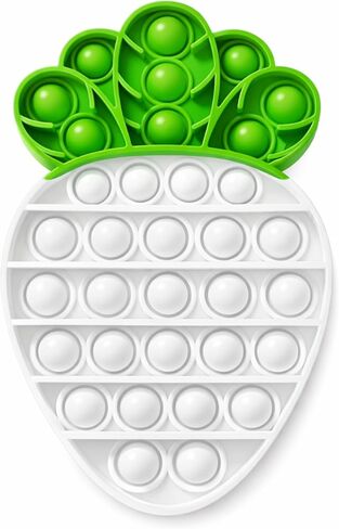 POP Fidget Toys Finger Push Bubble Fidget Sensory Toy for Autistic Children Stress Anxiety Relief Simple Dimple Autism Special Squeeze Fun Silicone Gifts for Adult Kids (1,Carrot) in Saudi Arabia