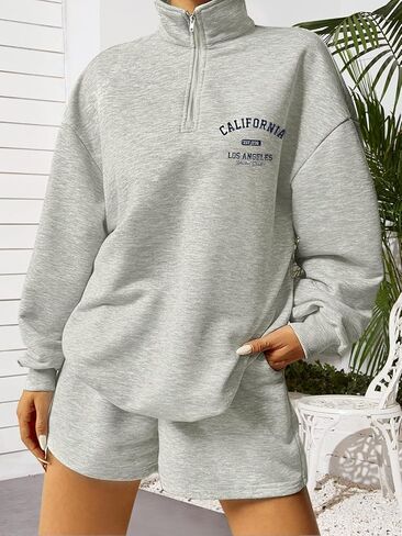 Fall Womens Zip Up Hoodies Fleece Oversized Sweatshirts Fashion Outfits Sweaters Winter Clothes in Saudi Arabia