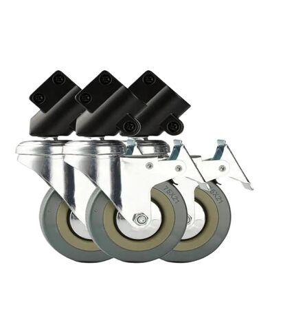 3-Pack 3-inch Photography Light Stand with Swivel casters, C-Shaped Stand, Studio Sleeve with Brake, Stainless Steel in Saudi Arabia