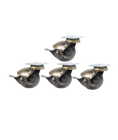 4-Pack Vintage Globe Wheels with Brakes, 1.5 Inch Furniture Wheels, Swivel Casters, Sofa, Ball in Kuwait