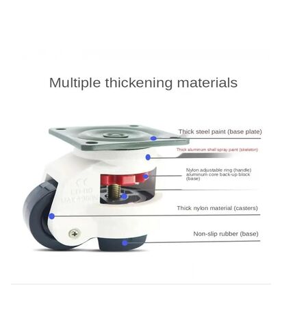 1 Piece Fuma Wheel GD-150F Universal Adjustable Caster Equipment Support Foot Aluminum Profile in Saudi Arabia