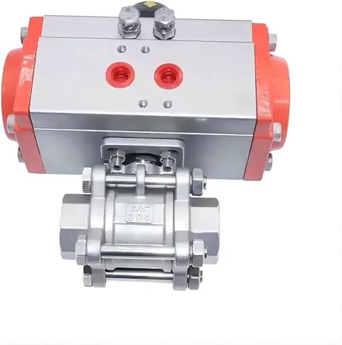 DN50 High Platform Pneumatic Actuator Ball Valve Stainless Steel 304 Double Acting Cylinder Actuator Ball Valve in Kuwait