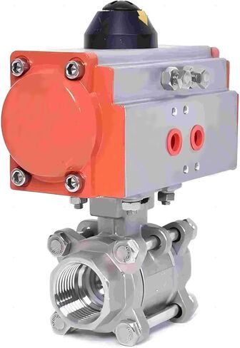 DN50 High Platform Pneumatic Actuator Ball Valve Stainless Steel 304 Double Acting Cylinder Actuator Ball Valve in Kuwait