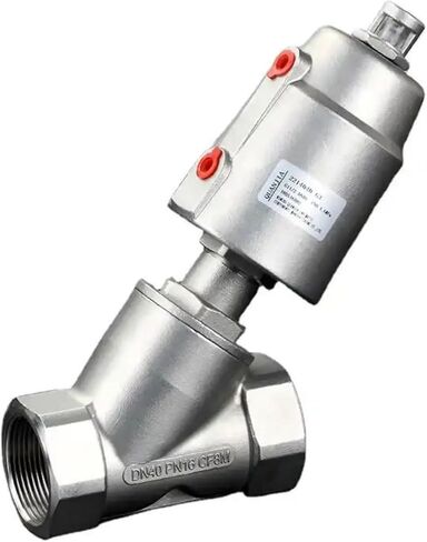 DN50 304 الفولاذ المقاوم للصدأ صمام مقعد هوائي 16bar للبخار زيت الغاز عادة مغلقة زاوية مقعد صمام هوائي in Saudi Arabia