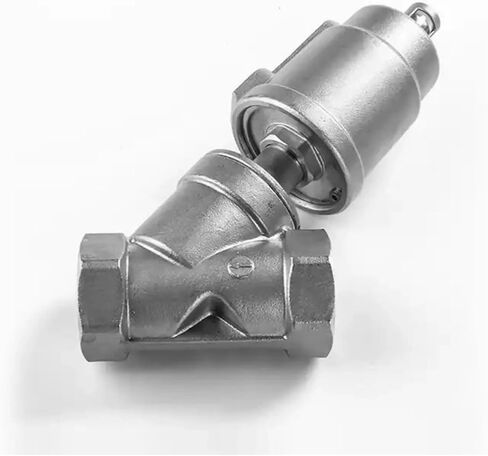 DN50 304 الفولاذ المقاوم للصدأ صمام مقعد هوائي 16bar للبخار زيت الغاز عادة مغلقة زاوية مقعد صمام هوائي in Saudi Arabia