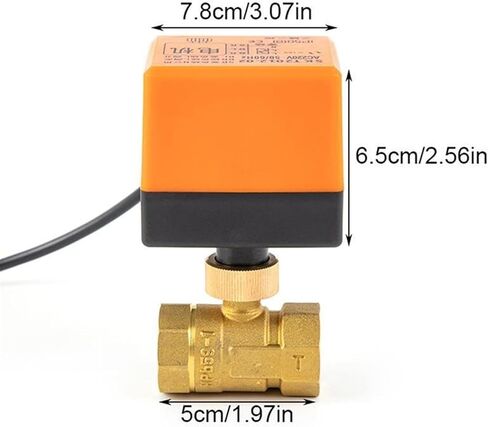 1 قطعة صمام كروي مزود بمحرك ثلاثة أسلاك اثنين التحكم AC220V 3-سلك 2 نقطة DN15 4N التحكم مصغرة النحاس صمام الكرة الكهربائية in Kuwait