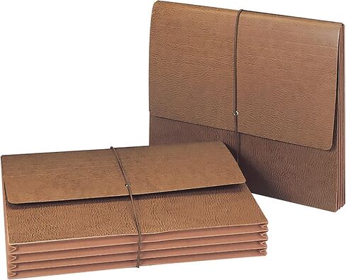 Smead Classic Expanding File Wallet with Flap and Cord Closure, 3-1/2" Expansion, Legal Size, Redrope, 10 per Box (71356) in Saudi Arabia