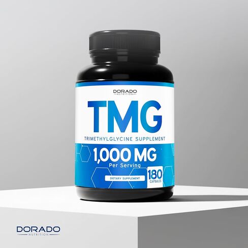 مكمل TMG Trimethylglycine 1000 مجم لكل جرعة (كمية تكفي لمدة 3 أشهر) - مكملات TMG للتحكم في الهوموسيستين - مثل البيتين اللامائي - نباتي، تم اختباره بواسطة طرف ثالث وغير معدل وراثيًا - صنع في الولايات المتحدة الأمريكية - (180 كبسولة) in Kuwait