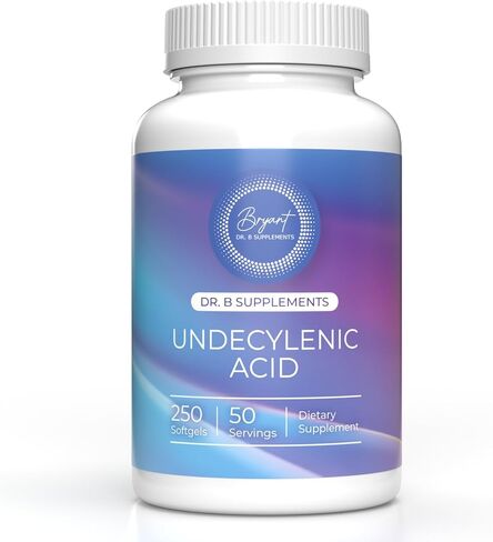 Undecylenic Acid - 250 mg Formerly SF722 Fatty Acid to Support a Healthy Balance of Gut and Vaginal Flora - Dr. B Supplements - 250 SoftGel Capsule - 50 Servings in Kuwait