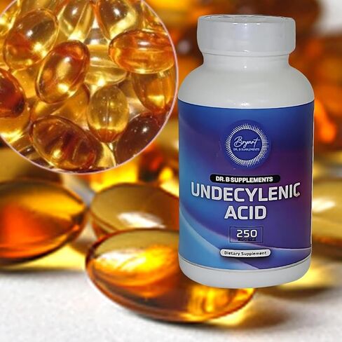 Undecylenic Acid - 250 mg Formerly SF722 Fatty Acid to Support a Healthy Balance of Gut and Vaginal Flora - Dr. B Supplements - 250 SoftGel Capsule - 50 Servings in Kuwait
